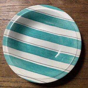 Grindley Pinstripe Striped Bowl Blue 8”